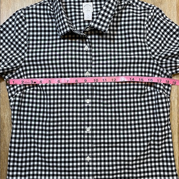 J. Crew Black White Gingham The Perfect Shirt Women's 8 Tall EUC Cotton Checked - Picture 7 of 10